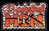 Basketball Mom Rhinestones With Printed Vinyl