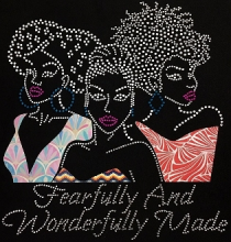 Fearfully 3 Girls Rhinestones/Printed Vinyl