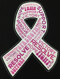 Ribbon Words Rhinestones/Printed Vinyl