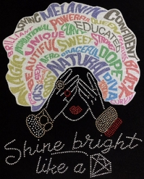 Shine Bright Girl With Glitter Printed Vinyl/Glitter
