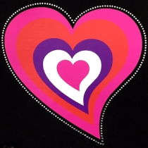 Heart With Printed Vinyl