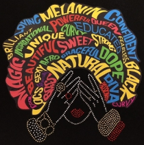 Natural Girl Words Colorful With Printed Vinyl