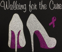 Walking For The Cure Glitter Heels