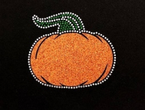 Small Pumpkin With Glitter/Rhinestones