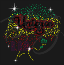 Unique Rhinestones With Glitter/Vinyl