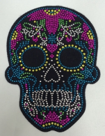 Candy Skull Patch Turquoise