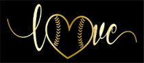 Love Baseball-Softball HTV Soft Metallic