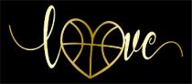 Love Basketball HTV Soft Metallic