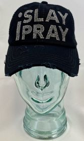 I Slay I Pray-Distressed Vintage Cotton Hat