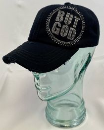 But God Clear-Distressed Vintage Cotton Hat