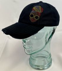 Girl With Head Wrap-Distressed Vintage Cotton Hat