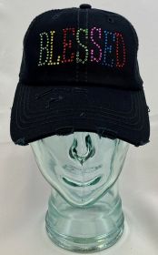 Blessed Multicolor-Distressed Vintage Cotton Hat
