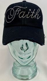 Faith-Distressed Vintage Cotton Hat