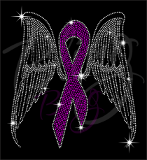 Pink Ribbon Angel Wings