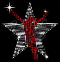 Flying Gymnast Over Star