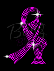 Pink Ribbon Silhouette Large