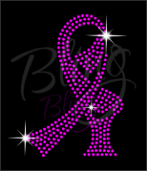 Pink Ribbon Silhouette Small
