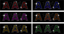 1.5'' Arial Letters Sets Of 3 Of The Same Letter In Color