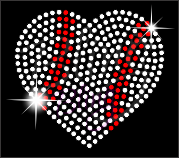 Baseball Heart Small 3''