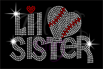 Lil Sister Baseball Heart