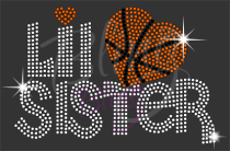 Lil Sister Basketball Heart