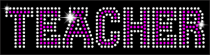 Teacher Word 2 Colors Pink