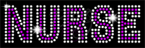 Nurse Word 2 Colors Pink/Clear