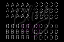 1'' Arial Sets Of 15 Letters Clear