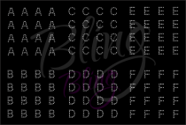 0.5'' Arial Sets Of 16 Letters Upper Case Clear