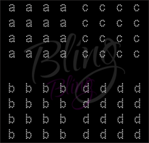 05'' Arial Sets Of 16 Letters Lower Case Clear