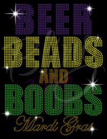 Mardi Gras Beer And Beads