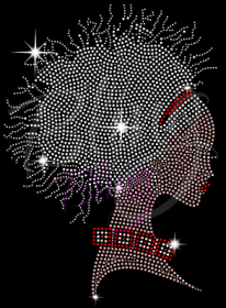 Natural Girl Peach Rhinestones