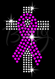 Pink Ribbon Cross Mini