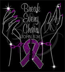 Break Every Chain Nails Ribbon