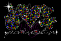 Peace Love Autism Multicolor