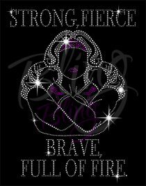 Strong Fierce Brave Wonder Girl Breast Cancer Awareness