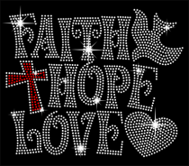 Faith Hope Love Dove Cross