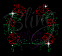 Roses Set Rhinestone Transfer