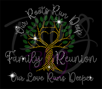 Family Reunion Tree Rhinestone Transfer
