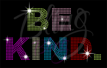 Be Kind Multicolor Rhinestone Transfer 