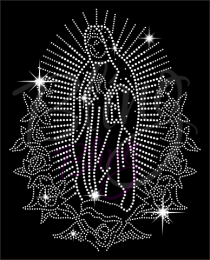 Virgin Mary Rhinestone Transfer