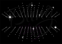 Starburst Pattern Set Clear Rhinestone Transfer