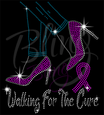 Walking For The Cure Heels/Jeans Rhinestone Transfer 