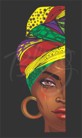 Half Face Girl (1) Digital Print Vinyl Transfer