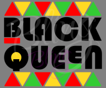 Black Queen Digital Print Vinyl Transfer