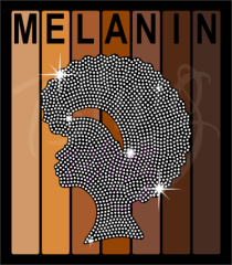 Melanin Girl Lines Rhinestones/Vinyl