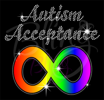 Autism Acceptance Rhinestones/Digital Print Vinyl