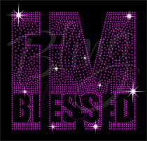 I Am Blessed Sparkles Hot Pink