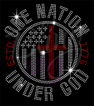 One Nation Under God Rhinestone Transfer