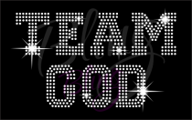 Team God Rhinestone Transfer